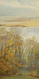 VIGERS Frederick 1852-1922,View of Cromer; and Figures in a Woodland,Keys GB 2009-10-09