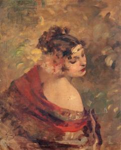 VIGH Bertalan 1890-1946,Portrait of a lady,Nagyhazi galeria HU 2023-12-12