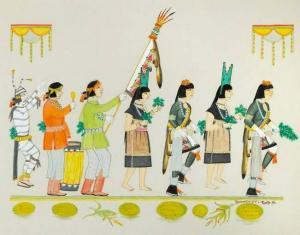 VIGIL Romando 1902-1978,Untitled (Pueblo Ceremony),Santa Fe Art Auction US 2022-02-05