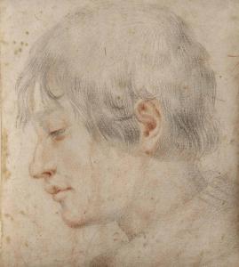 VIGNALI Jacopo 1592-1664,Tête d'homme vu de profil vers la gauche,Christie's GB 2013-04-10