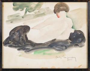 VIGNEAU André 1892-1968,Femme nue allongée de dos dans un paysage.,1925,Art Valorem FR 2020-11-10