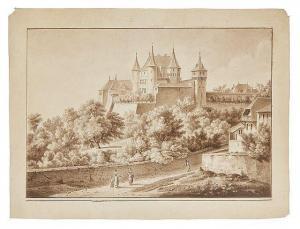 VIGNY de Alfred 1797-1863,Personnages au pied d'un château ,Artcurial | Briest - Poulain - F. Tajan 2016-11-15