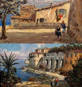 VIGON Louis Jacques 1897-1985,Vues de Villefranche sur mer et Piana,Marambat-Camper FR 2024-02-14