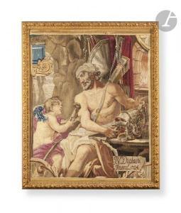 VIGOUREUX DUPLESSIS Jacques 1660-1732,Vulcain présentant les armes à Cupidon,Ader FR 2021-06-15