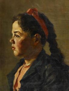 VIKATOS Spiros 1878-1960,Mädchenporträt,Van Ham DE 2011-02-02