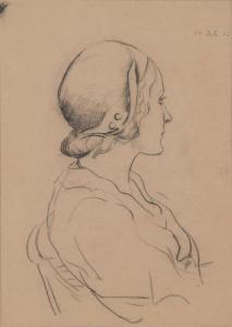 VILA ARRUFAT Antoni 1896-1989,RETRATO FEMENINO DE PERFIL,1932,Subarna ES 2024-02-15