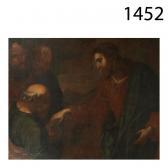 VILADOMAT Y MANALT Antonio 1678-1755,Cristo entrega las llaves de los cielos a San Ped,Lamas Bolaño 2014-07-22