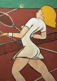 VILAPLANA Francesc 1945,(Barcelona, 1945)
 Jugando al tenis.,Brok ES 2007-07-17