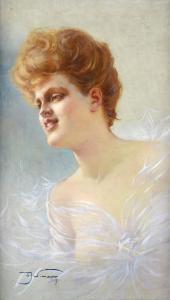 VILLA Aleardo 1865-1906,Ritratto femminile,Galleria Pananti Casa d'Aste IT 2024-02-16