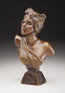 VILLANIS Emanuel 1858-1914,portrait bust of Ida,1245,Walker's CA 2017-06-07
