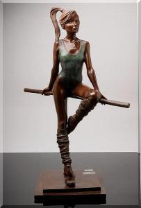 VILLAREAL Javier M. 1943,Bailarina, escultura elaborada en bronce.,Morton Subastas MX 2009-07-11