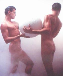 VILLARRUBIA Jose 1961,Men with Orb,1989,Daniel Cooney Fine Art US 2010-11-16