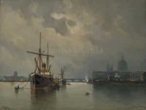 VILLARS Paul,Shipping in the Pool of London with St Paul's and ,Charles Miller Ltd 2020-07-07