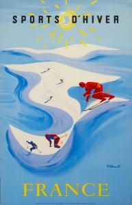 VILLEMOT Bernard 1911-1990,Sports d'Hiver France,1954,John Moran Auctioneers US 2024-03-26