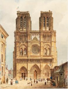 VILLERET Francois Etienne 1800-1866,Paris Notre Dame de Paris,Sotheby's GB 2023-12-19