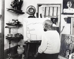 VILLERS Andre 1930-2016,Picasso au travail,1953,Yann Le Mouel FR 2024-03-22