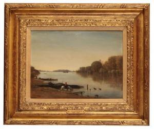 VILLEVIELLE Léon 1826-1863,A river scene with a young boy,Duke & Son GB 2022-06-30