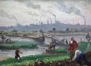 Vilumainis Julijs 1909-1981,Industrial landscape,1948,Antonija LV 2019-08-29