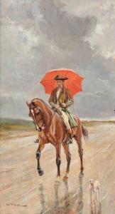 VIMAR Auguste 1851-1916,Le parapluie rouge,Beaussant-Lefèvre FR 2019-12-11