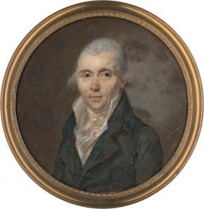 VINCENT Antoine Paul,Miniatur Portrait eines Mannes mit grau gepudertem,Galerie Bassenge 2022-12-01