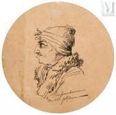 VINCENT Francois Andre 1746-1816,Portrait-charge de l\’architecte,1773,Millon & Associés 2023-03-17
