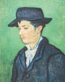 VINCENT 1900-1900,portrait of a figure wearing a hat, against a gree,888auctions CA 2023-01-19