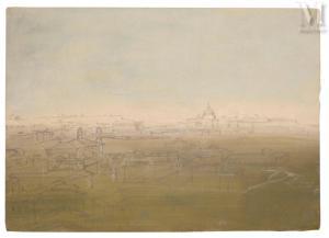 VINCHON Auguste Jean Bapt 1787-1855,Panorama de Rome,Millon & Associés FR 2023-11-23