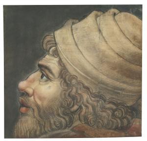 VINCIDOR Tommaso 1493-1536,HEAD OF A MAN: FRAGMENT FROM A CARTOON,Sotheby's GB 2015-01-28