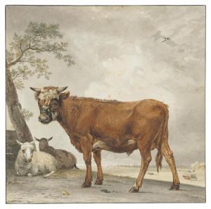 VINKELES Reinier 1741-1816,A bull and sheep in a landscape,Christie's GB 2019-11-27