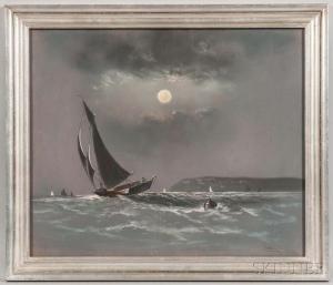 VINTON Frederick Porter 1846-1911,Moonlit Sail,Skinner US 2017-04-14