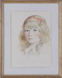 VINTON RAVENEL Pamela 1883-1955,PORTRAIT OF YOUNG GIRL,Charlton Hall US 2017-03-04