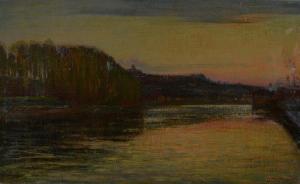 VINZIO Giulio Cesare 1881-1940,Arno al tramonto,Galleria Pananti Casa d'Aste IT 2023-06-22