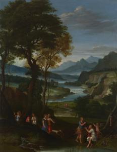 VIOLA Giovanni Battista,An extensive river landscape with Atalanta and Mel,Christie's 2024-02-02