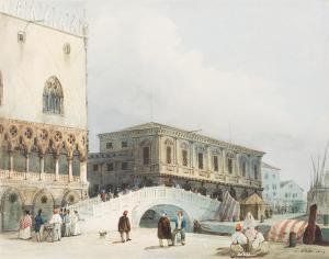 VIOLA Tommaso 1810,Venezia, Palazzo Ducale e le Prigioni Nuove,1839,Minerva Auctions IT 2015-05-19