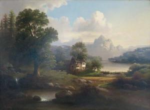 VIRBICKY 1800-1800,Vue sur le lac,Saint Germain en Laye encheres-F. Laurent FR 2014-09-28