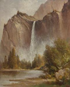 VIRGIL TROYON HILL Thomas 1871-1922,Bridal Veil Falls,Clars Auction Gallery US 2016-01-17