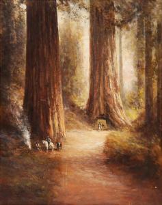 VIRGIL TROYON HILL Thomas,Figures Camping Amongst the Redwoods,Clars Auction Gallery 2019-06-16