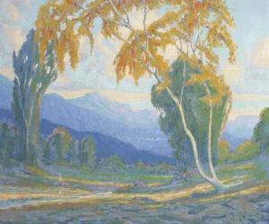 VIRLING 1900-1900,A sunlit valley, the mountains beyond,Christie's GB 2002-11-14