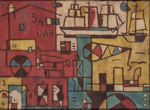 VISCA Jorge 1920-2000,Boat and cart,1954,Subastas Segre ES 2024-02-06