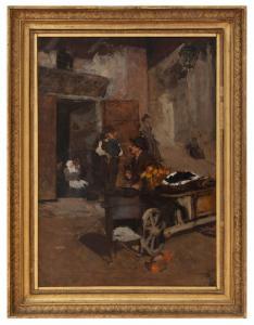 VISCONTI Adolfo A. Ferraguti 1850-1924,Le caldarroste,Casa d'Aste Santa Giulia IT 2023-12-02