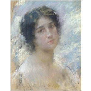 VISCONTI Adolfo A. Ferraguti 1850-1924,VOLTO DI DONNA,Sotheby's GB 2009-12-15