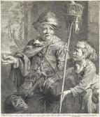 VISSCHER Cornelis I 1520-1586,The Rat-Catcher,Swann Galleries US 2014-04-29