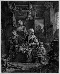 VISSCHER Cornelis II 1619-1662,Die Pfannenkuchenbäckerin,Galerie Bassenge DE 2018-11-28