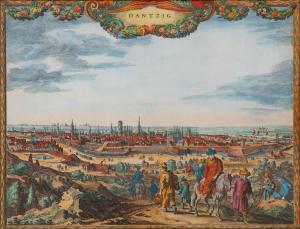 VISSCHER Nikolas 1618-1679,View of Dantzig from the South-West,1650,Desa Unicum PL 2023-07-04