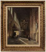 VISSER Adrianus, Adri 1887-1969,Cathedral Interior,Brunk Auctions US 2012-11-10