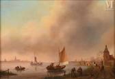 VISSER BENDER Johannes Pieter 1785-1813,Bord de rivière animée,Millon & Associés FR 2022-03-08