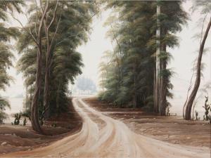 VISSER Victor N 1900,GRAVEL ROAD THROUGH TREES,Ashbey's ZA 2017-05-25