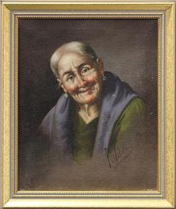VITALE F 1800-1800,Portrait of an Old Woman with Earrings,Clars Auction Gallery US 2013-11-09