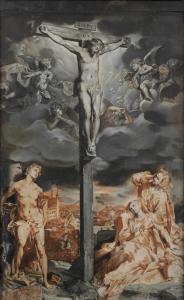 VITALI Alessandro 1580-1640,The Crucifixion with Saints Sebastian, John the Ev,Bonhams GB 2023-07-05