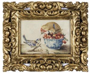vitelli Teresa Berenice,Vaso con ciliegie, pappagallo e uccellino,Wannenes Art Auctions 2020-09-24